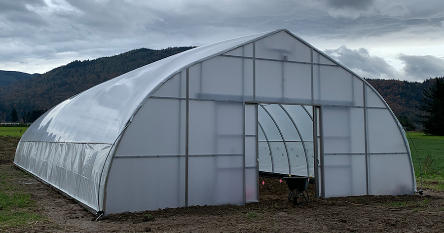 greenhouse poly cover exterior view